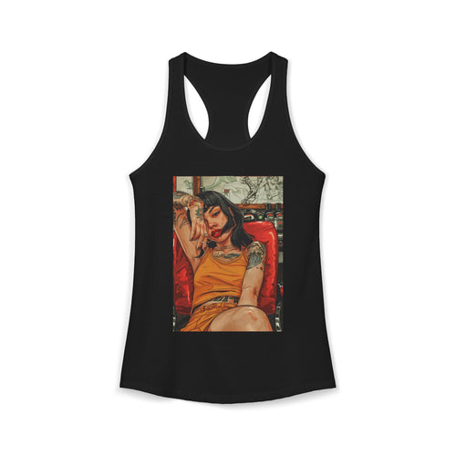Sitting Pretty: Clocked Out — Lady Barber Racerback Tank
