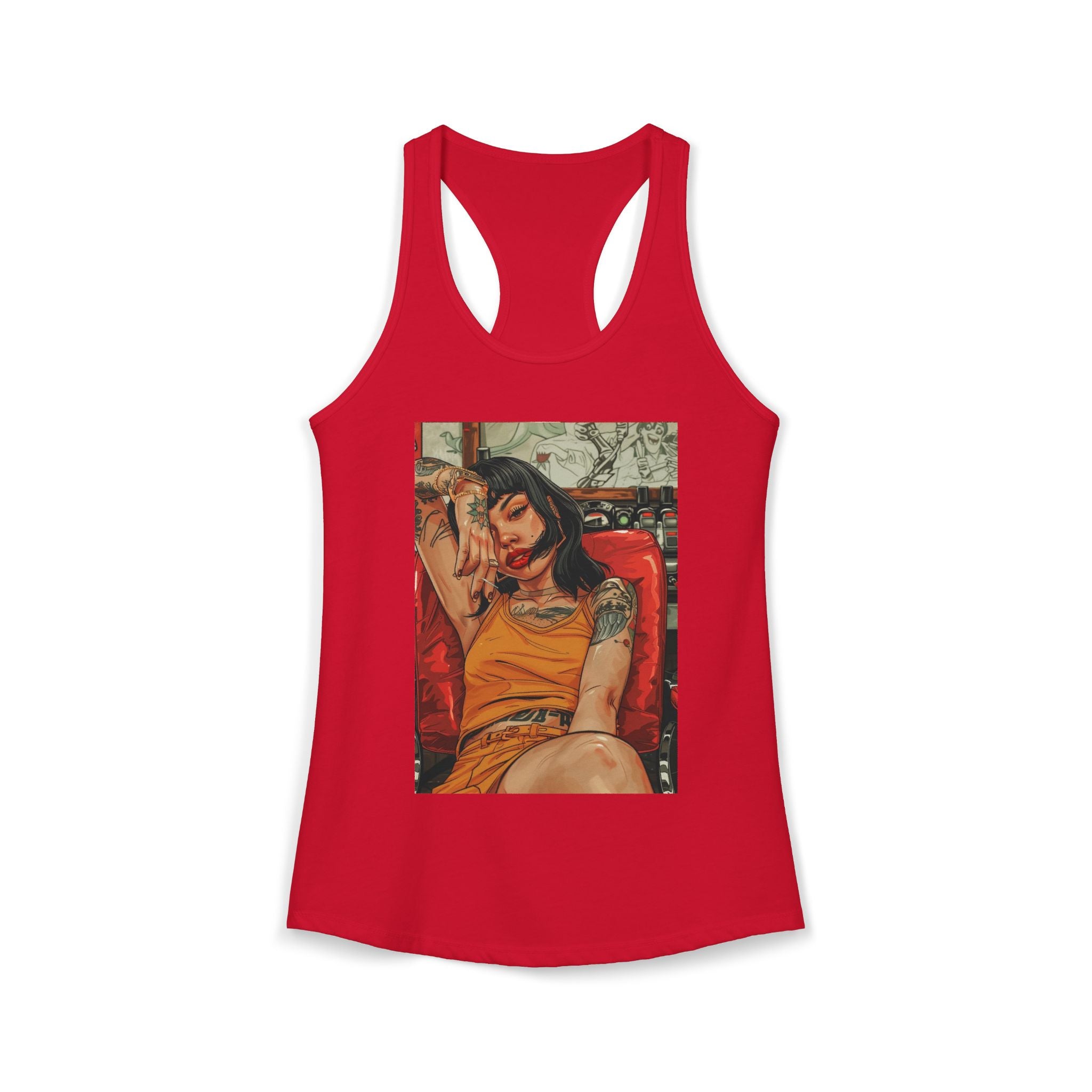 Sitting Pretty: Clocked Out — Lady Barber Racerback Tank