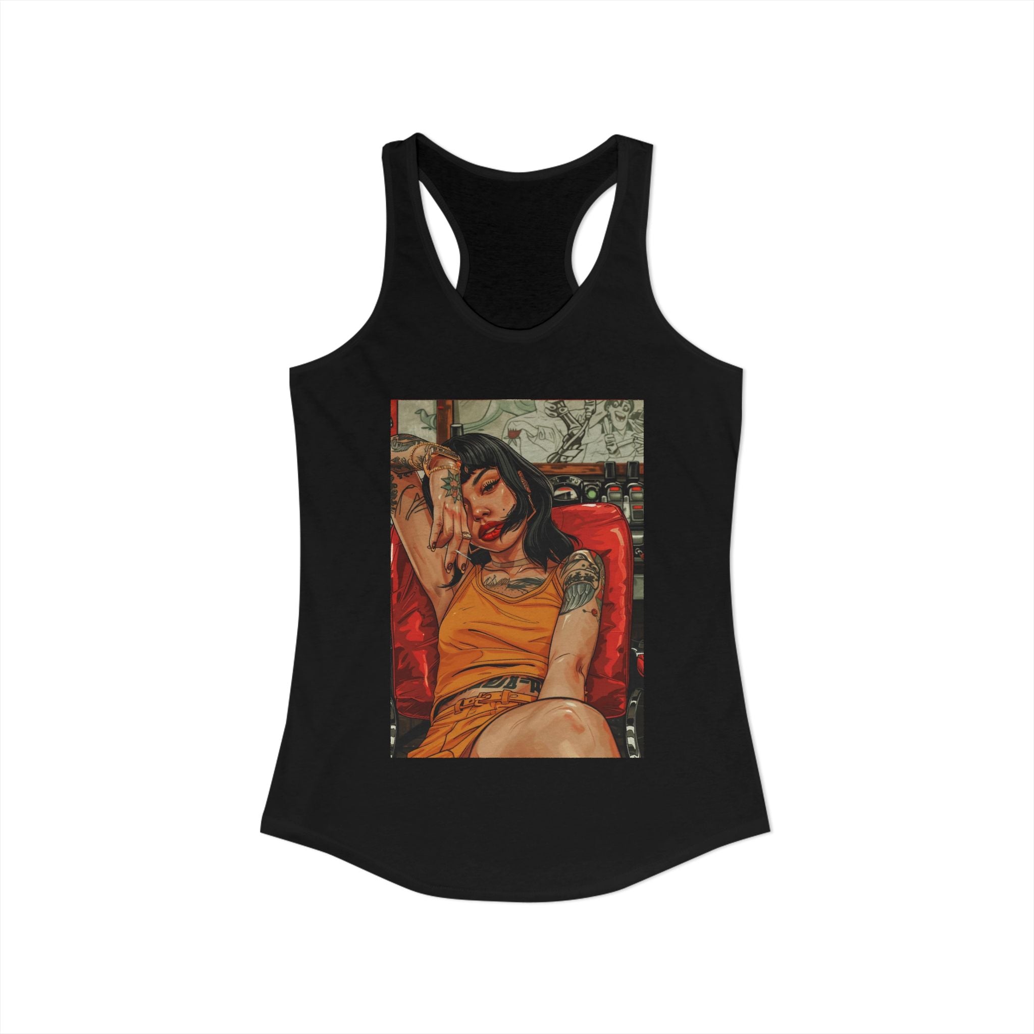Sitting Pretty: Clocked Out — Lady Barber Racerback Tank