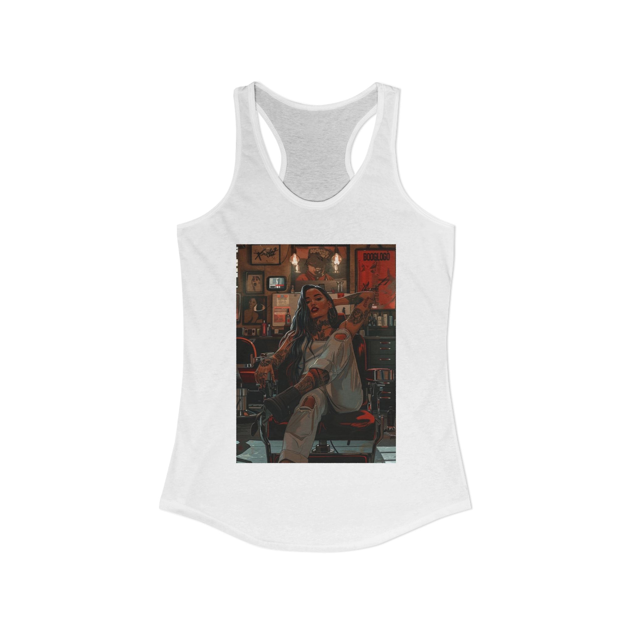 Sitting Pretty: La Reina — Lady Barber Racerback Tank