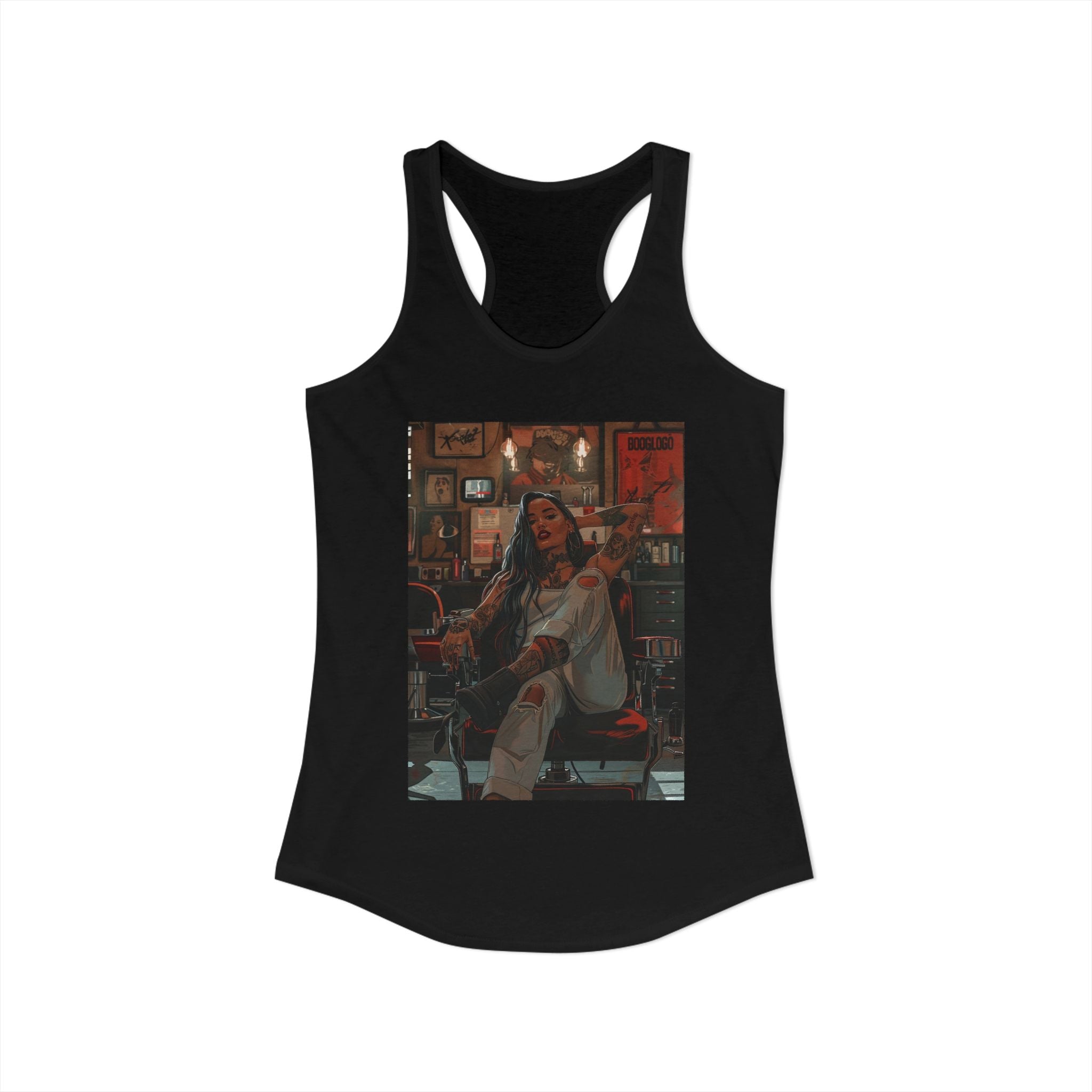 Sitting Pretty: La Reina — Lady Barber Racerback Tank