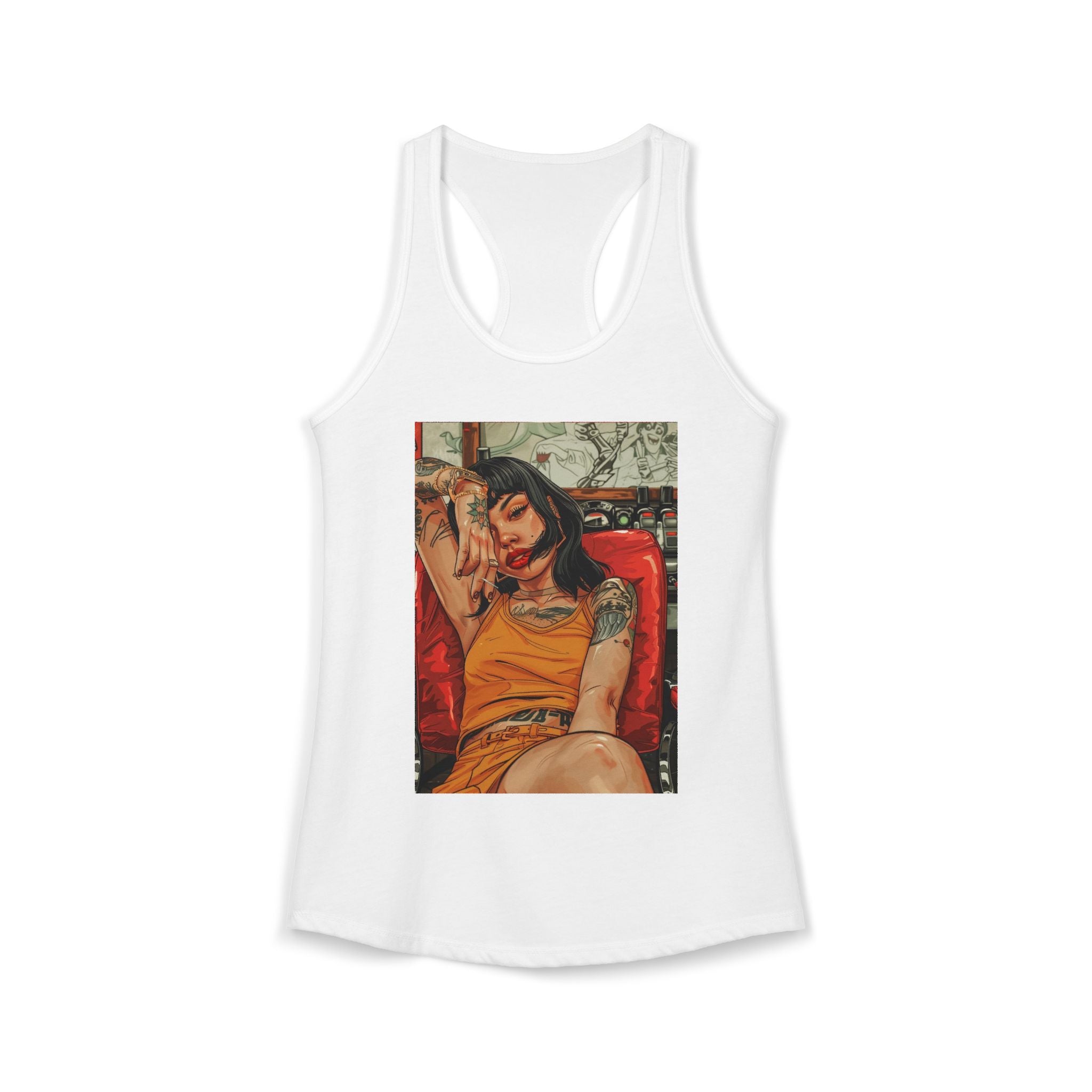 Sitting Pretty: Clocked Out — Lady Barber Racerback Tank