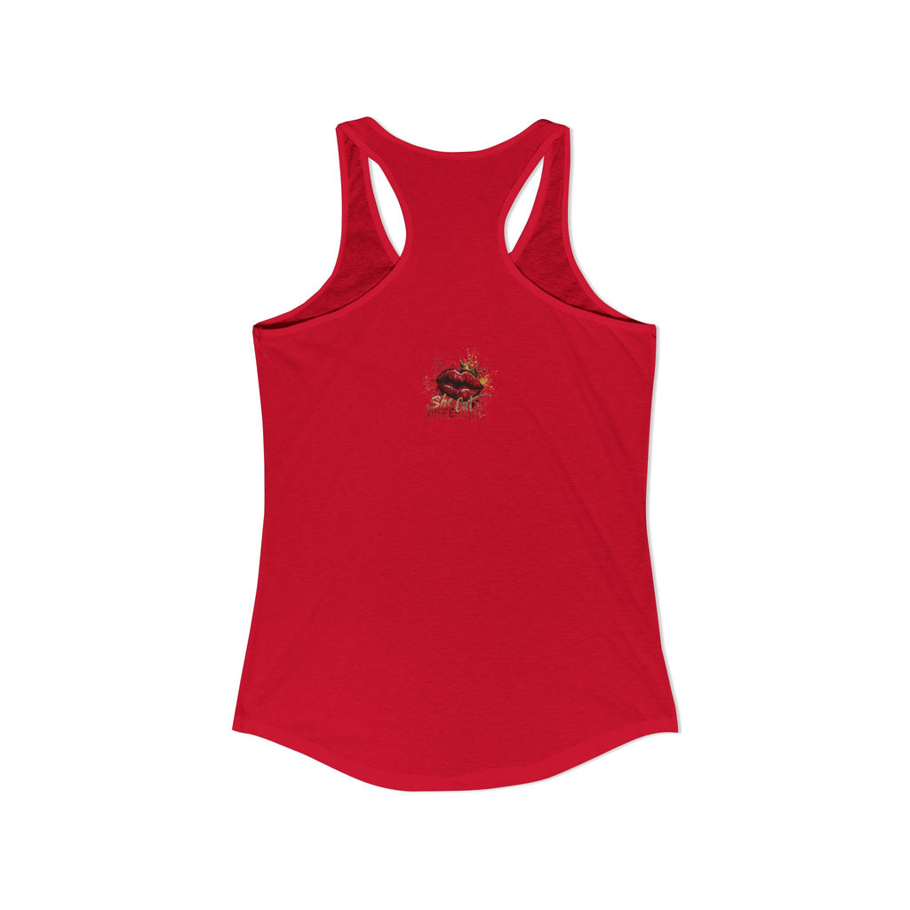 Sitting Pretty: Unbothered — Lady Barber Racerback Tank