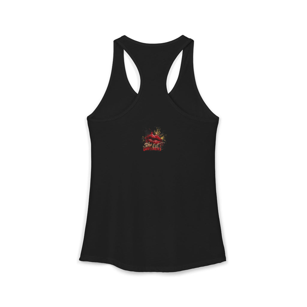 Sitting Pretty: Unbothered — Lady Barber Racerback Tank