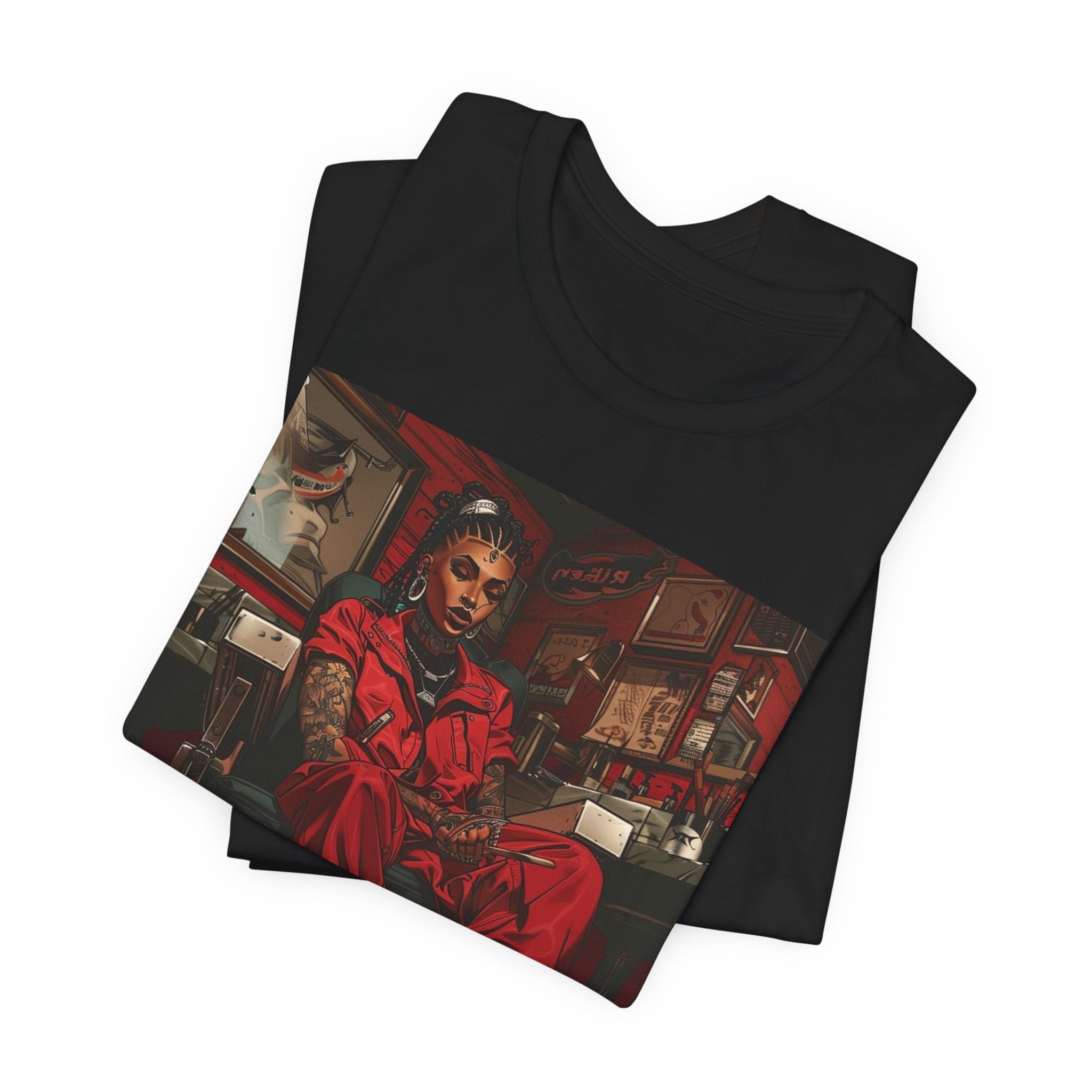 Sitting Pretty: Red Chair Energy - Lady Barber Tee